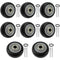 Wensdr 8 Pcs 3 Inch Push Cart PU Shelf Replacement & Cargo Elevator