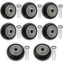 Wensdr 8 Pcs 3 Inch Push Cart PU Shelf Replacement & Cargo Elevator