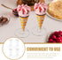 4pcs Beaupretty Stainless Steel Ice Cream Cone Holder Rack, Ice Cream Display Stand for Restaurant Party Buffet, Food