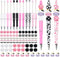 Whaline 12 Sets Cow Print Beadable Pens, DIY Pens with Milk Cow Shaped Beads for Students Office Gifts