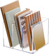 SANRUI Clear Acrylic Magazine File Holder with 3 Vertical Compartments for Office Desk Accessories
