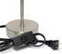 LT1198-WHT 10.5" Simple Designs Stylish Mini Pop of Color Table Lamp, for Living Room, Bedroom, Office, Sand Nickel