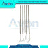 Avon Surgical 5pcs Dental Probe Scalers- Single-Ended | Oral Care Examination Explorer Picks | German Stainless Steel