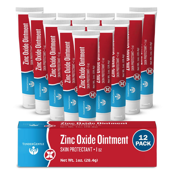 Zinc Oxide Ointment for Adults and Babies - Pack of 12, 1