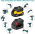 KUNLUN DM18M Battery Adapter for Makita 18V Tools, Convert Dewalt 20V & Milwaukee M18 Batteries to Makita 18V