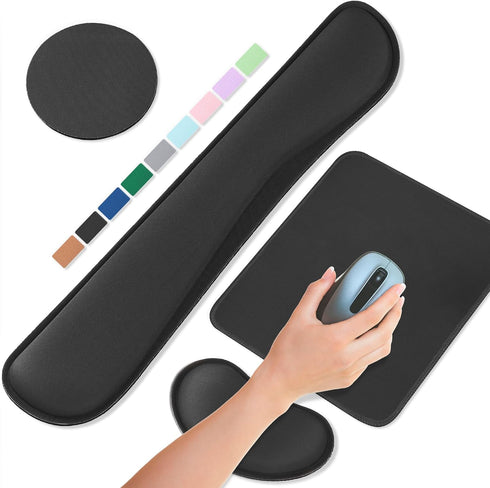 ABRONDA Office Ergonomic Memory Foam Computer Mouse and Keyboard Wrist Rest pad Support