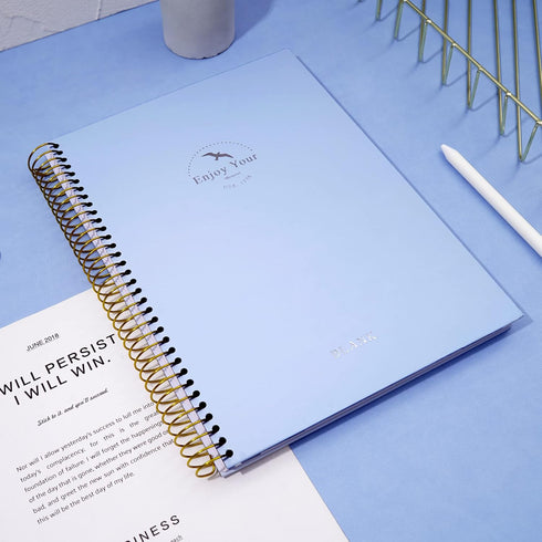 FLYING EAGLE Blank Paper Spiral Notebook, 8.5 x 11 Large Spiral Notebook, 210 Pages, Hardcover Sketchbook for Drawing