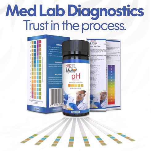 pH Test Strips - 200 Litmus Paper Strips for Urine and Saliva Testing (PHUNIV) - 0 to 14 Universal pH Strips