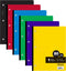 BAZIC Notebook, Wide Ruled, 1 Subject, 80 Sheets, Assorted Color, 6-Pack, Wireless Notebooks