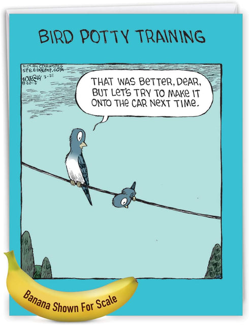 NobleWorks Funny Mother's Day Greeting Card, Jumbo Comic, Cartoon Humor for Mom, 8.5 x 11 Inch