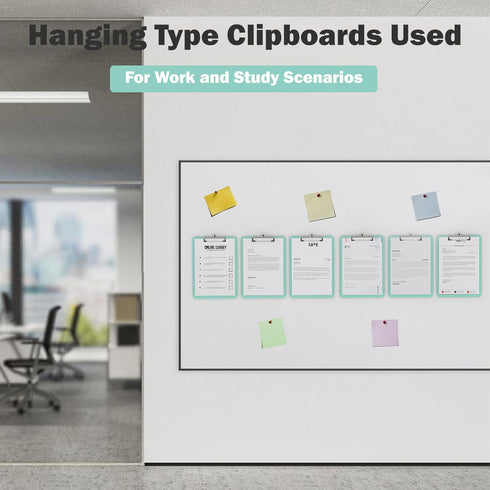 Bulk Plastic Clipboards 6 Pack - Teal Clip Board 8.5x11 for Classroom, Students, A4 Size 9" x 12.5" with Low Profile