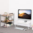 YGYQZ Wood Office Desk Shelf Organizer, Cute Dresser Top Storage Rack for Women, Men, Kids, Aesthetic Bookshelf (White)