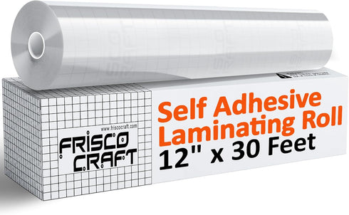 Frisco Craft Transparent Self Adhesive Laminating Roll, Self Laminating Sheets for Decals, Sticker, Photos & More, No