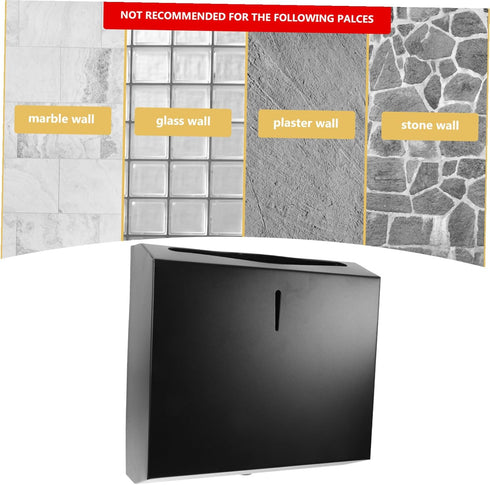 Stainless Steel Bathroom Tissue Holder Square Design Adhesive Mounted Hand Towel Rack for Home and Hotel Toilet Storage
