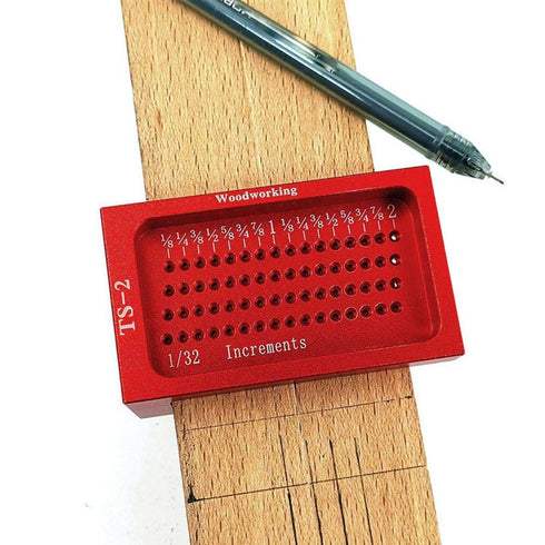 YWBL-WH TS-2 Woodworking Cross Calibration Ruler, T Type Scribing Marking Gauge Tool