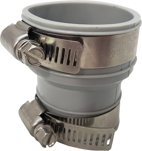 Drain Connect Coupling 1-1/2 CI&PL x 1-1/2 Tubular 1-1/4 CI & PL by Metpure
