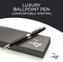 ZenZoi Black Ballpoint Pen Set, Elegant Executive Pen with Luxury Gift Box & 2 Gel Refills