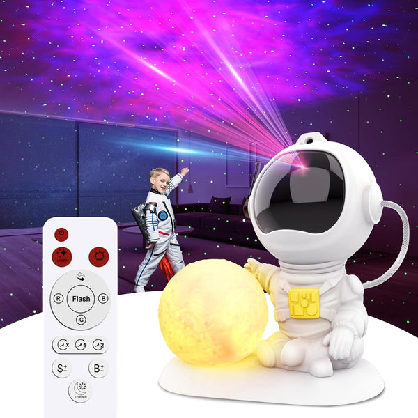 Astronaut Galaxy Projector, 3 in 1 Star Projector with Remote and Timer,