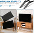 SHINEOFI 40 Inch Universal TV Base Stand Legs Screws for Flat Screen TVs Adjustable Height Modern Design Black