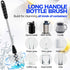 6 Pack Set, 14" 3 3-in-1 Holikme Bottle Brush Long Handle Stainless Steel Bottle Cleaner Brush, Straw Brushes, Bottle
