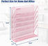 EASEPRES Wall File Holder Organizer - Cute Pink 5 Tier Hanging File Rack for Home Office Supplies
