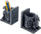 MyGift Black Resin Dragon Decorative Bookends, Heavy Books with Pencil Holder for Desk, Office Supplies Fantasy Dragons