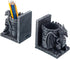 MyGift Black Resin Dragon Decorative Bookends, Heavy Books with Pencil Holder for Desk, Office Supplies Fantasy Dragons