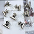 AUEAR 8 Pack Suction Cup Clips, Plastic Round Clamps Holder with Stainless Clip for Advertising Pop Display