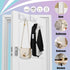 Maitys Space Saving Plastic Over Door Hooks - Multi Hanging Storage Organizers (White, 8 Pieces)