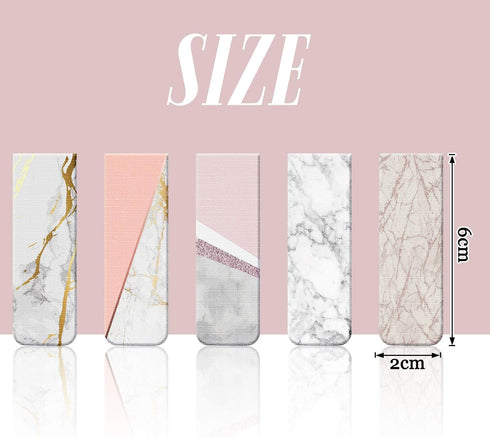 Outus 10 Pcs Magnetic Bookmarks Marble Magnet Page Markers, Back to School Gift for Students, Teachers