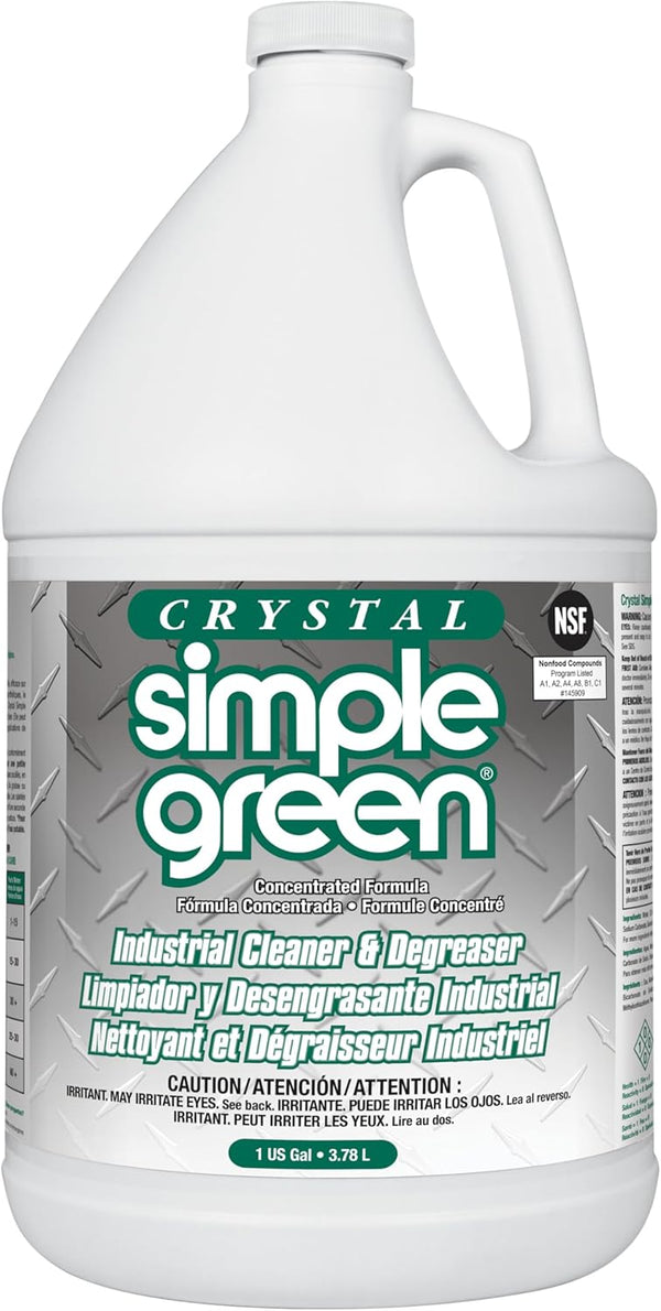 Simple Green 19128 Crystal Industrial Cleaner/Degreaser, 1 Gallon Bottle