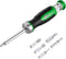 SK 7-in-1 Ratcheting Screwdriver, 216-P, 6 Bits (Phillips, Star, Slotted), 1 Nut Driver Size (1/4 Inch), S2 Steel,