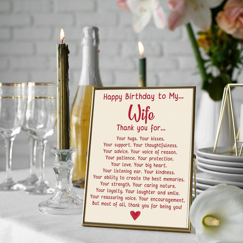 BENNLOOS Funny Birthday Card for Wife, Romantic Birthday Card from Husband, Sweet Wife Birthday Gift Ideas for Women