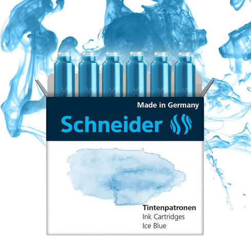 Schneider Ink Cartridge Pastel, Standard Format, Ball Closure, Refill for Fountain and
