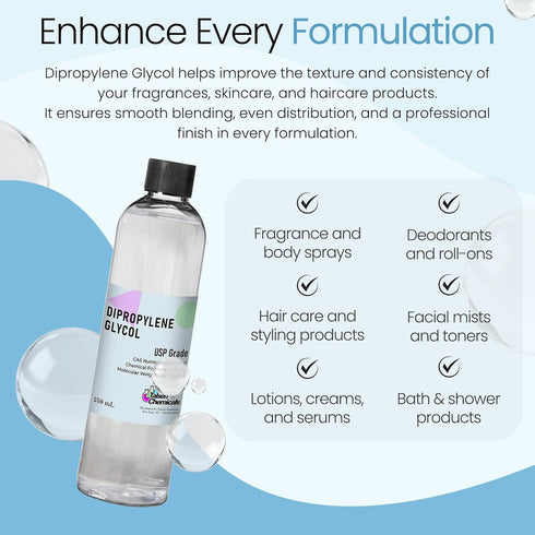 250 mL 8.45 Oz Dipropylene Glycol (DPG) Fragrance Grade / fl Dipropylene Glycol (DPG) Solvent for Perfume Oils, Candles