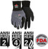 MCR Safety N96790XL Ninja BNF Work Gloves - 15 Gauge Nylon/Spandex Shell, NFT Coated Palm & Fingertips, Black/Grey, XL
