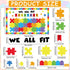 Set gisgfim Building Blocks Classroom Bulletin Board Decorations We All Fit Together Cutouts Toy Bricks Bulletin Board