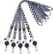 YOUOWO Black White Cruise Lanyards with Retractable Badge Reel for Office ID Badges Holder, Quick Release Neck Lanyard