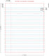 School Smart Skip-A-Line Composition Books, Grade 3, 50 Sheets, Red