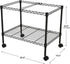 Finnhomy Premium 1-Tier Metal Rolling File Cart for Letter and Legal Size Folders, Black