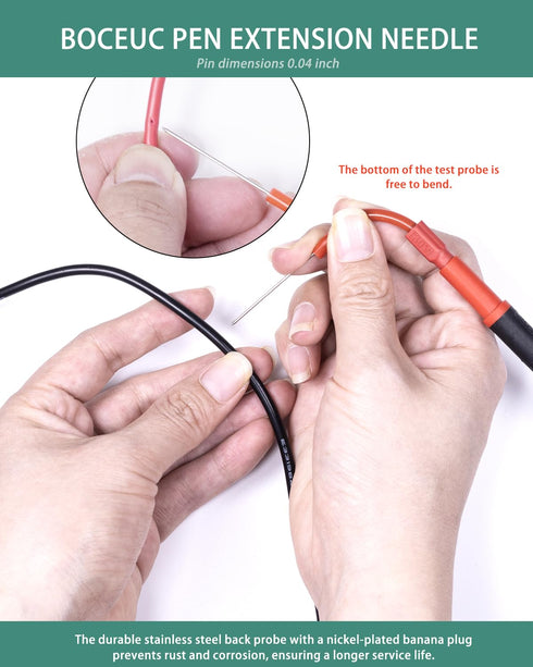 4 Back Probe Kit, PCS Flexible Back Probes Automotive Diagnostic Test Repair Tools for Car Electrical and Multimeter