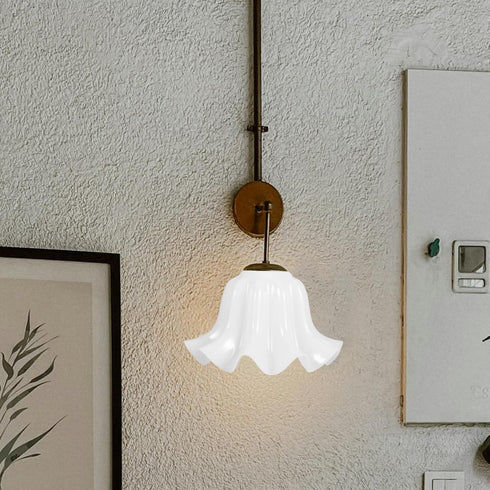 7.67X7.67X4.40 Inch VILLCASE Floral Lamp Shade Translucent Plastic Light Diffuser for Ceiling Fan Wall Sconce Floor