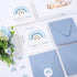 50 Pack 5 5 Inch Whaline Blue Rainbow Thank You Cards Boxed x A Bundle of Thanks From Our Growing Family Note Cards
