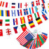 International Flags of The World Pennant Bunting - 100 Countries Flag Banner for Themed Parties