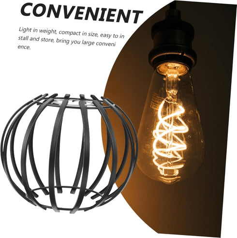 Zerodeko European and American Iron Simple Chandelier, Vintage Industrial Metal Wire Cage Lamp Shade