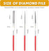 Miniature and Model Files - 9 Piece Diamond File Set (Round, Flat, Triangular)