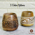 Mie Creations Designer Pencil Holder for Desk, Wooden Paintbrush Cup, Cute Makeup Brush Organizer, Brown