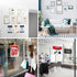 JIUYE 8.5x11 Paper(12Pcs,Silver) Magnetic Sign Holder,Self-Adhesive Magnetic Frames,Wall Mount Picture Display Frame