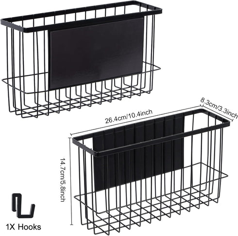 dedoot Magnetic Holder Locker Strong Magnetic Black Mesh Holder Magnetic Basket Organizer Shelf Rack for Whiteboard,Fridge, Sponge, Recipe, Beverage,Refrigerator,Office File Foil by dedoot
