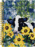 Knibeo Cow Notebook Journal, Cow Gifts for Women Girls, Cow Lovers, Floral Cow Spiral Journal Notebook 5.5x8.3